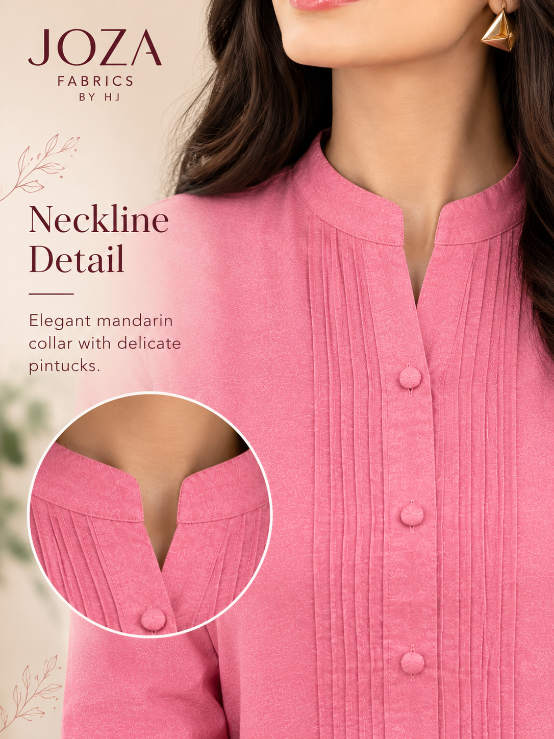 Rose Pink Bana Dora Dhanak 2-Piece Stitched Suit - Image 2